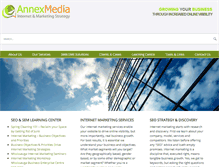 Tablet Screenshot of annexmediamarketing.com